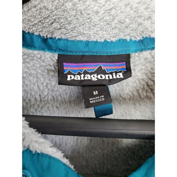 Patagonia Fleece Pullover Jacket Womens Medium Re Tool Gray Long Sleeve Snap T - Picture 9 of 15